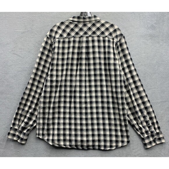 Levi's Button Down Shirt Mens Black Check Long Sleeve Chest Pocket Farm Chore XL - Picture 3 of 13
